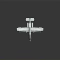 Silver Gray Military Twin Engine Attack Aircraft With Mounted Weapons And 3D Rendered Design