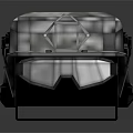 Camouflage Tactical Helmet With Protective Goggles Military Style Geometric Pattern Design