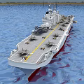 modern aircraft carrier 3d model