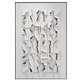 Modern Light Luxury 3D Wall Decor Featuring White Design and Metal Lines