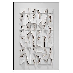 Three-dimensional curved wall decoration pendant 3d model