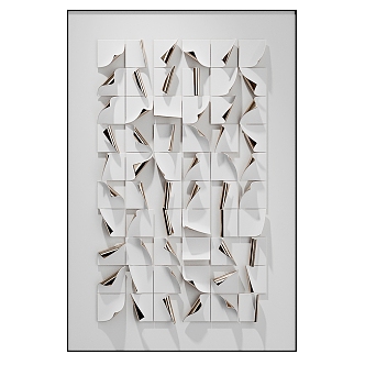 Three-dimensional curved wall decoration pendant 3d model