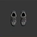 Gray And Pink Lace Up Athletic Shoes With Durable Rubber Soles And Mesh Panels