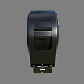 Black Round Hardware Latch Fitting with FULL Logo and Secure Lock Design 3d model