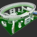 Kappa Golf Exhibition Booth With Green White Design And Mannequins