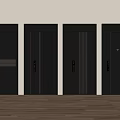 Modern entry door security door 3d model