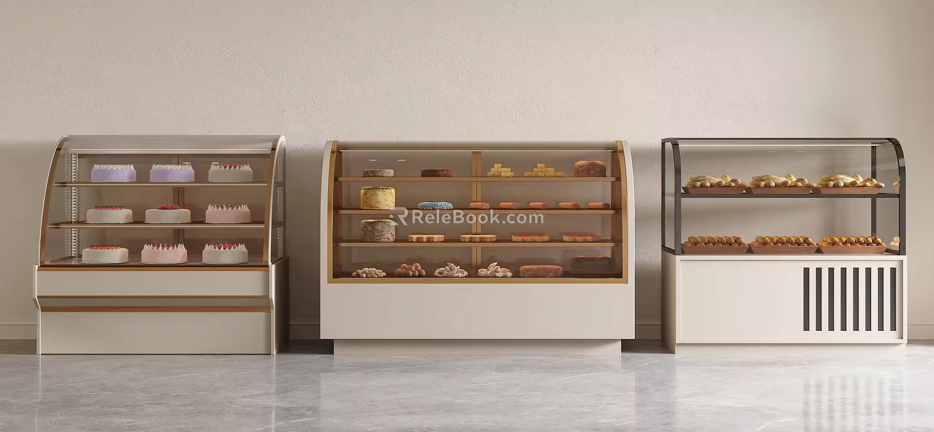 Dessert Store Display Cabinet Bakery Display Cabinet Shelf Dessert Store Shelf Bakery Display Cabinet Dessert Store Display Cabinet Glass Display Cabinet 3d model