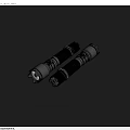 Silver Portable Flashlights With Durable Metal Body For Daily Household Use