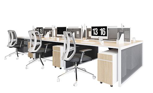 Modern office desk and chair office desk and chair combination 3d model