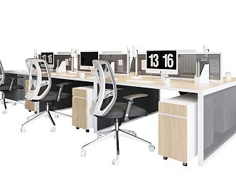 Modern office desk and chair office desk and chair combination 3d model