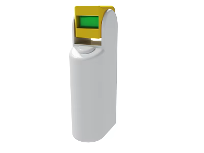 Automatic Touchless Hand Sanitizer Dispenser With White Body Yellow Top And Green 3d model