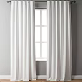 White Curtains For Window Interior With Soft Texture And Modern Design 3d model