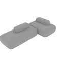 Modern Gray Modular Sectional Sofa Set With Comfortable Cushions And Armrests 3d model