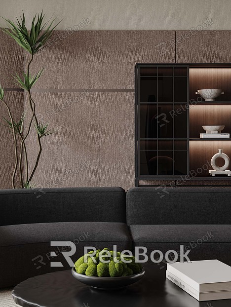 Modern sofa coffee table combination model