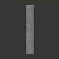 Gray Vertical Storage Cabinet With Sleek Structure Ventilation Slits And Door Handle 3d model