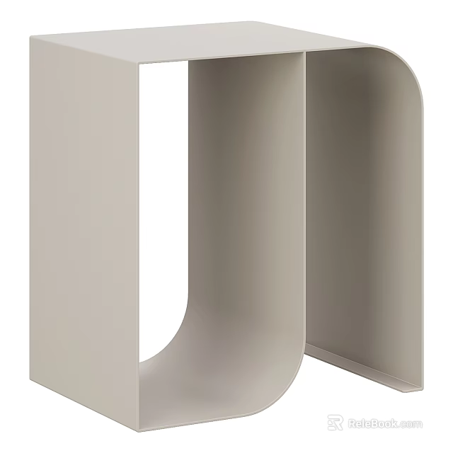 Modern Corner Table With Sleek Geometric Design And Minimalist Structure 3d model