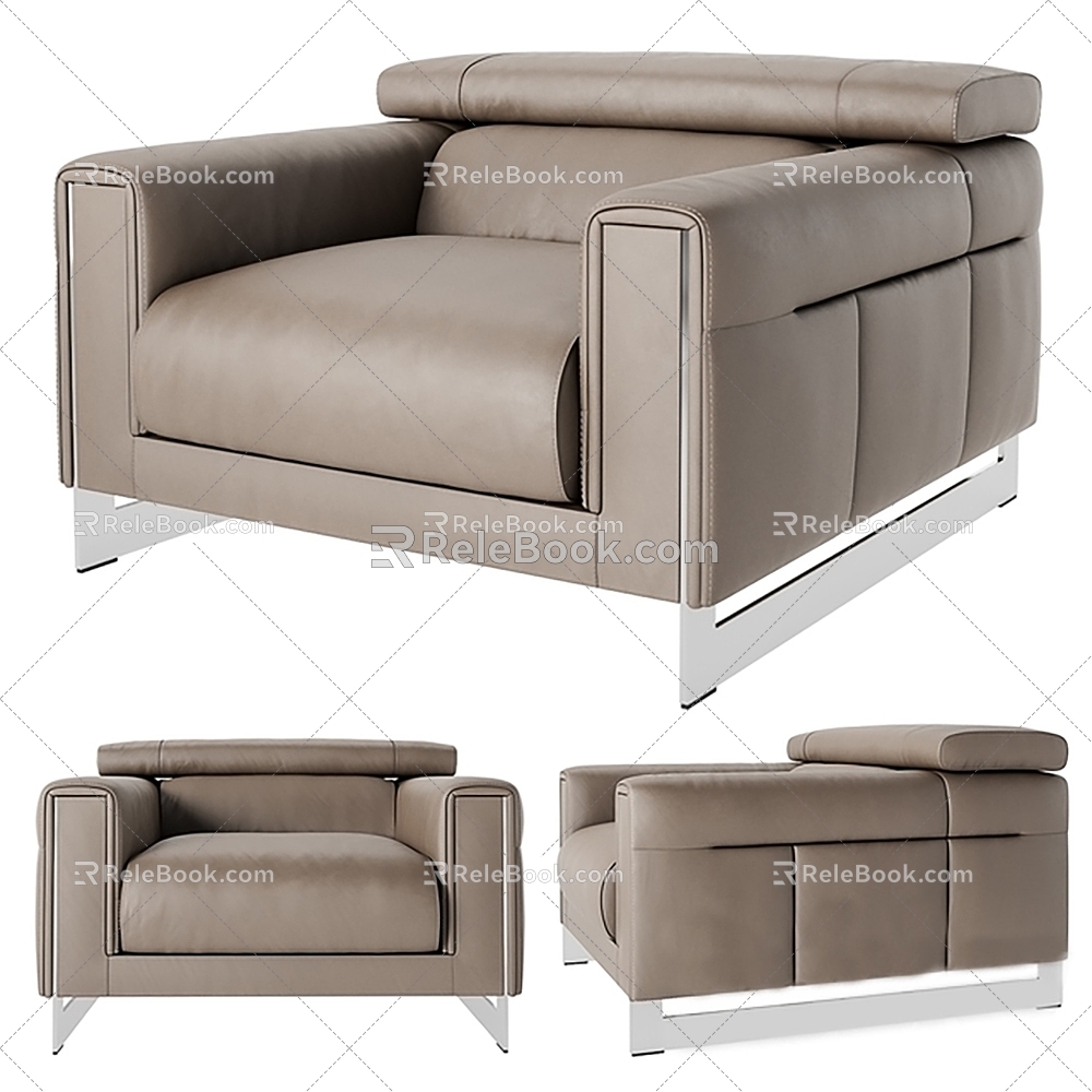 Sofa Single Sofa Seat Casual Sofa Single Chair Office Sofa 3d model