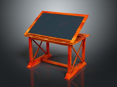 Chalk Board Teaching Board Blackboard Teaching Board Wood Blackboard Teacher Blackboard Items 3d model