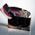 Captain America Shield Themed USB Drive With Red White Blue Design And Metallic Case