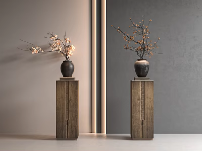 New Chinese Vase New Chinese Vase Flower arrangement 3d model