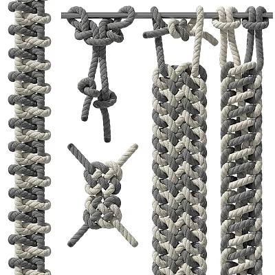 Various Rope Types And Knots For Daily Use 3d model