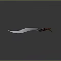 Unique Decorative Sword Weapon With Blue Blade And Red Hilt Design