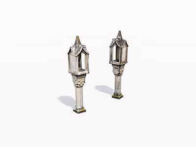 Outdoor landscape stone lamp 3d model