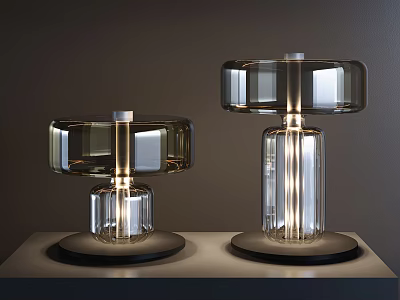 modern table lamp glass table lamp 3d model