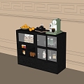 French Low Sideboard Food Cabinet Cupboard 3d model