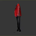 Men's Mannequin Wearing Red Blazer Blue Shirt Tie And Dark Pants