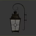 Vintage Metal Decorative Lantern With Glass Panels And Top Hook Design