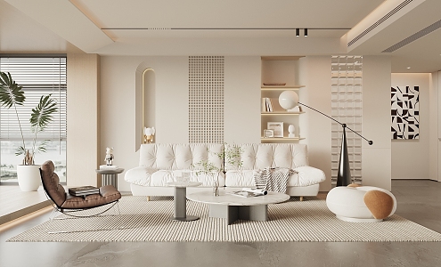 modern living room 3d model