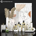 Modern Daily Washing Products Display With Luxury Bottles And Aromatherapy Decor