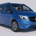 Sleek Blue Mercedes MPV With Modern Front Design And Alloy Wheels