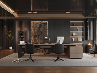 Modern Minotti Office 3d model