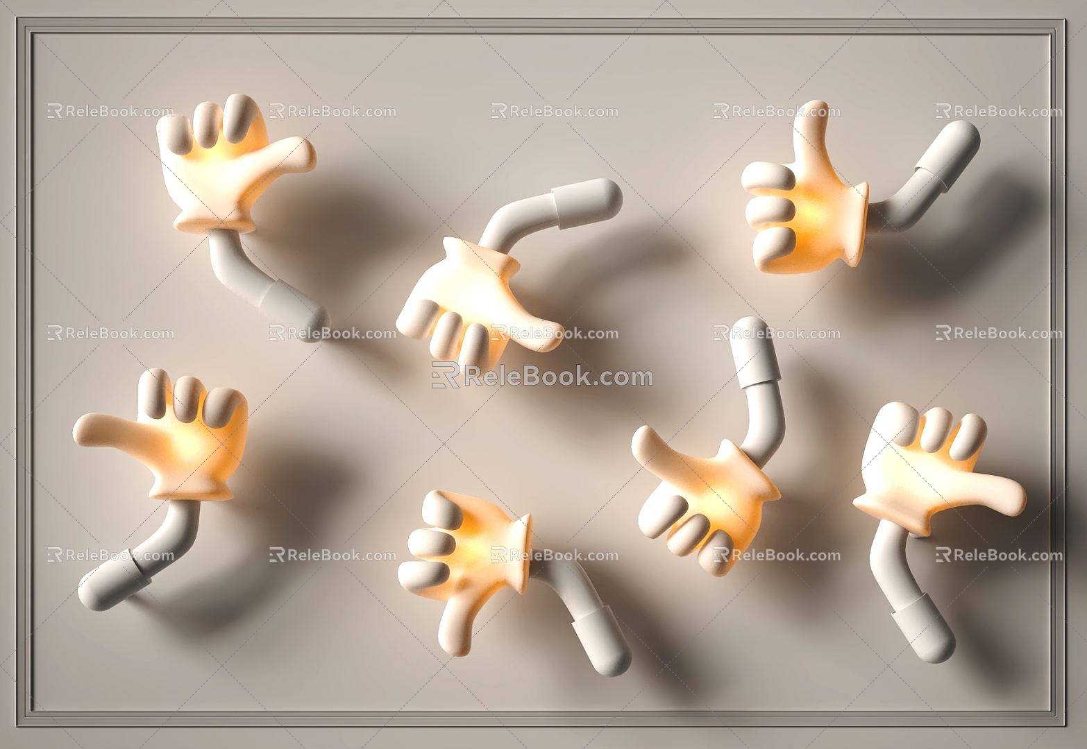 Modern creative wall lamp personalized wall lamp 3d model