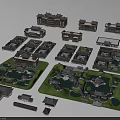 Ancient Architecture Models Showcasing Various Traditional Styles Courtyard Layouts And Classic Roof Designs
