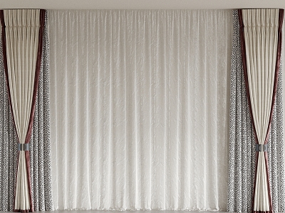 Curtain Roman Curtain Fabric Curtain Living Room Curtain Bedroom Curtain Study Curtain 3d model