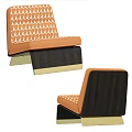 Modern Single Sofa Leather Single Sofa 3d model