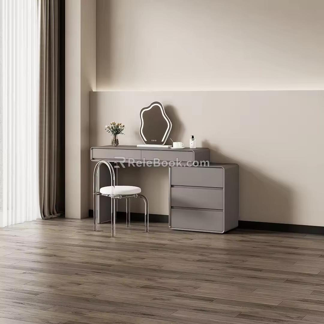 Quiet Dressing Table Simple Dressing Table Dressing Table E-commerce Products Makeup Table Bucket Cabinet 3d model