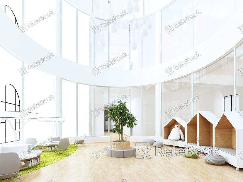 Modern Reception Room Comprehensive Reception Room model