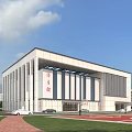 modern gymnasium building gymnasium 3d model