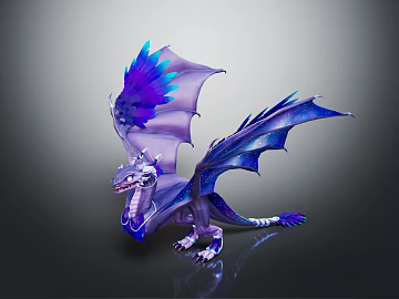 Modern game character flying dragon cartoon flying dragon (ID:ggajh498957)