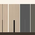 Modern Cabinet Doors Featuring Wood Texture Dark Color And Minimalist Handles