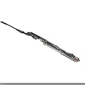 Decorative Silver And Blue Sword With Intricate Cross Pattern And Sharp Blade