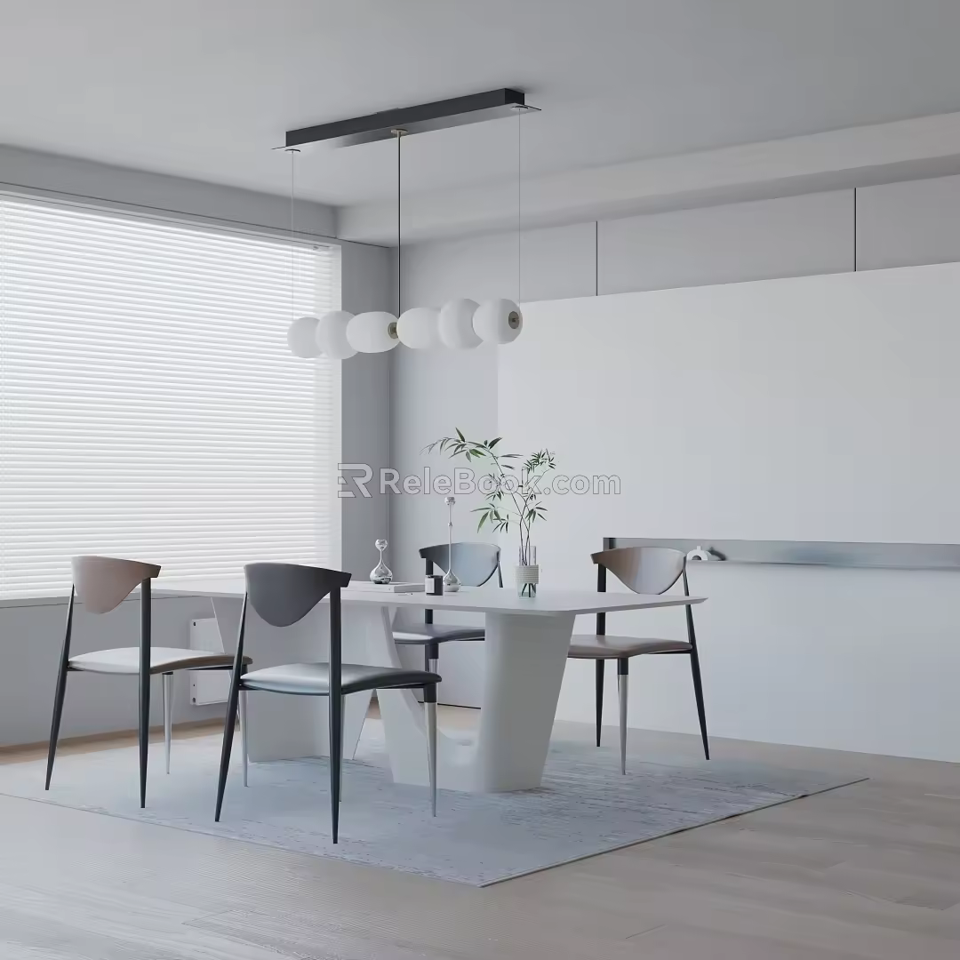 Modern dining table 3d model