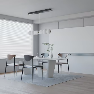Modern dining table 3d model
