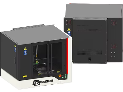 Industrial 3D Printers With Black Gray Design Deusprint Precision Control Panel 3d model