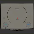 Vintage Sony Portable Computer With White Design Circular Panel Control Buttons And Handle 3d model