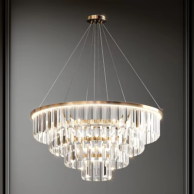 New Chinese crystal chandelier 3d model